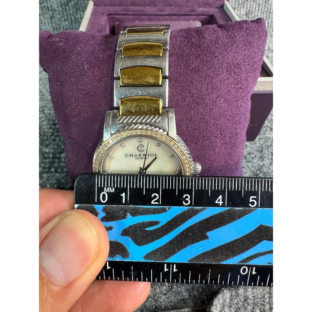 Charriol Geneve Diamond Mother of Pearl Two Tone Stainless Steel Watch 0700
